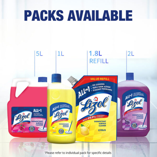 Lizol Floor Cleaner Liquid - Citrus Surface Cleaner- PSY1016 - Image 6