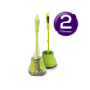 Gebi Sparkle Plus Antibacterial Toilet Round Brush With Container 1 pc X 2 Combo - CPE1005 - Image 2