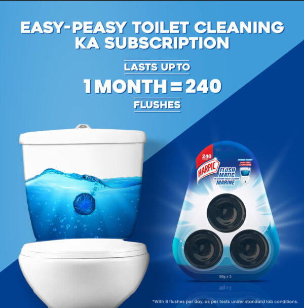 Harpic Flushmatic Toilet Cleaner Blocks - Marine- CPE1008 - Image 5
