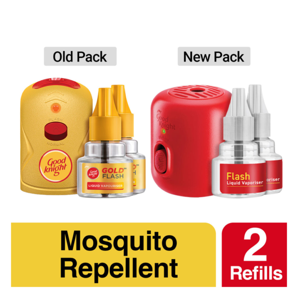 Good knight Gold Flash Liquid Vaporizer, Mosquito Repellent - Combo Pack- BQL1001