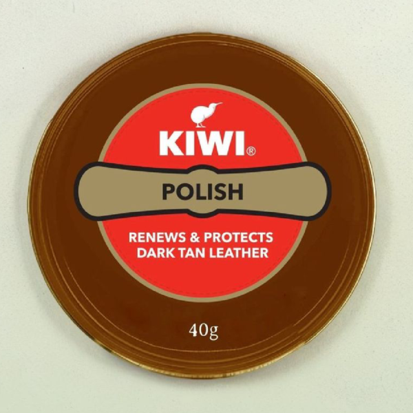 Kiwi Wax Shoe Polish, Renews And Protects Dark Tan Leather- EWX1002 - Image 2