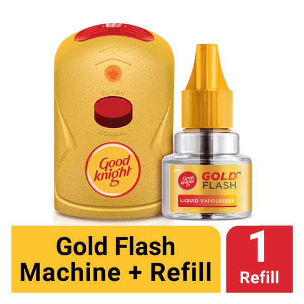 Good knight Gold Flash Liquid Vapourizer, Mosquito Repellent - Combo Pack- BQL1004