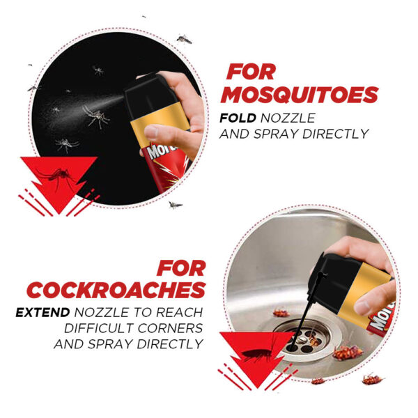 Mortein 2 in 1 Insect Killer Spray - Mosquito & Cockroach Killer- BQL1009 - Image 4