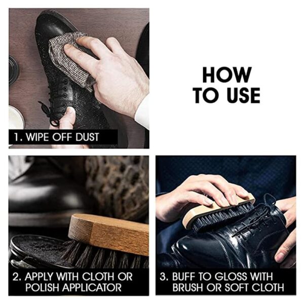 Cherry Black Wax Shoe Polish, Leather Shoe Shiner- EWX1008 - Image 5