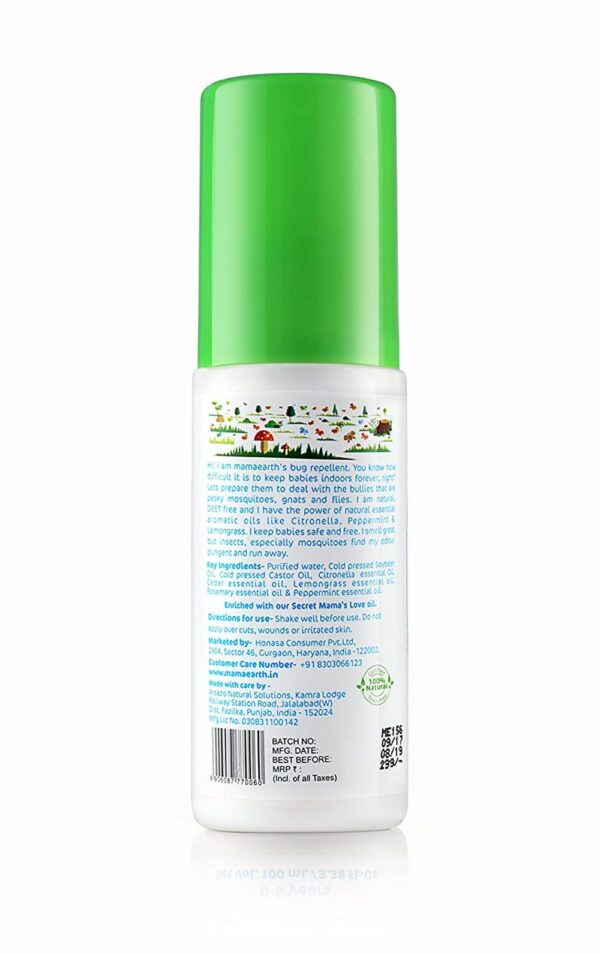 Mamaearth Natural Mosquito Repellent With Citronella & Lemongrass Oil- BQL1016 - Image 4