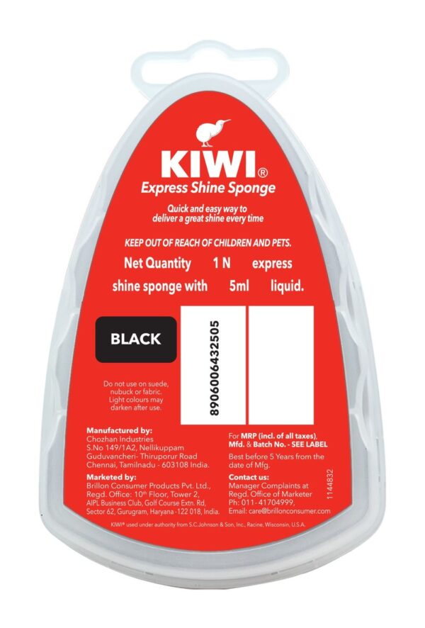 Kiwi Express Shine Sponge, Instant Shine For Black Leather- EWX1010 - Image 6