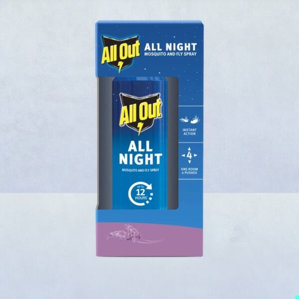 All Out All Night Mosquito Killer Spray, 2 Hours Protection, Lasts 60 Nights- BQL1029