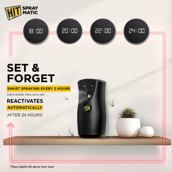 Hit Spray Matic Mosquito Repellent Dispenser Machine + 1 Refill- BQL1032 - Image 4
