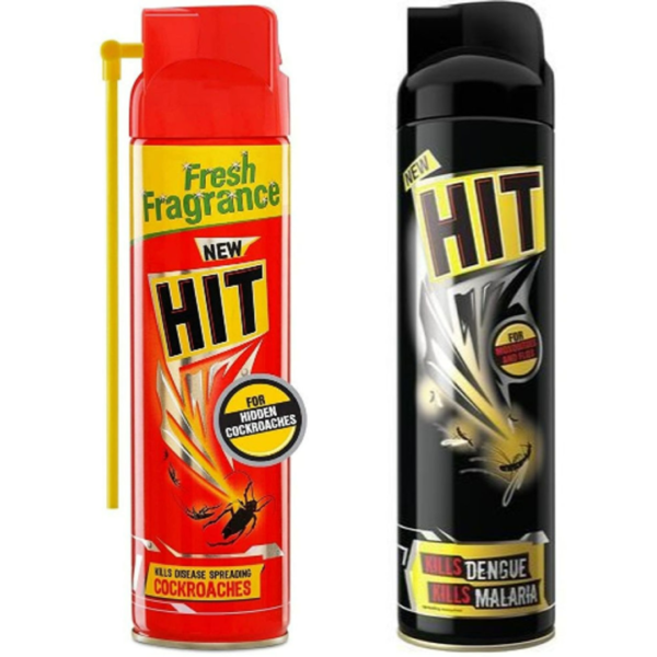 Hit Kills Disease Spreading Cockroaches 400 ml & Flying Insect Killer 400 ml Combo- BQL1036