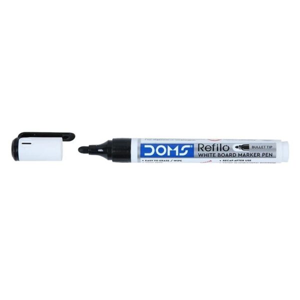 Doms Refilo Whiteboard Marker Pen Black- XUG1002 - Image 2