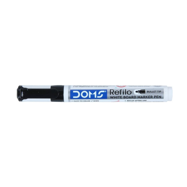 Doms Refilo Whiteboard Marker Pen Black- XUG1002