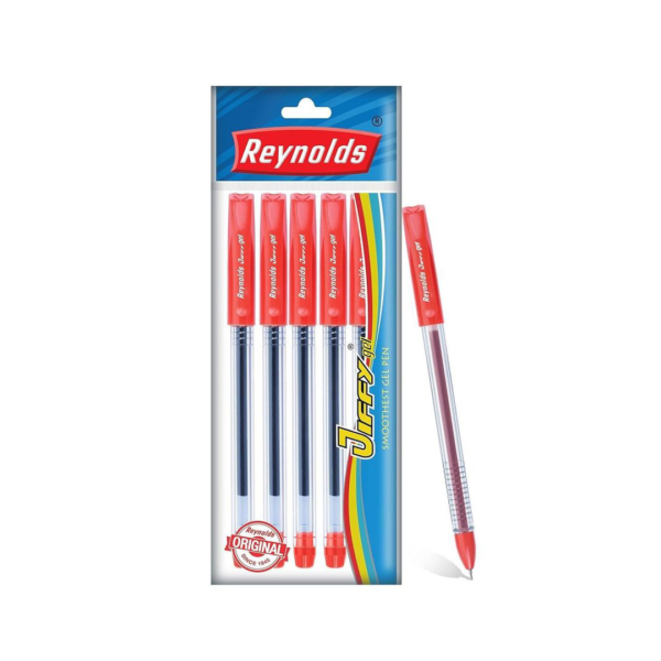 Reynolds Jiffy Gel Pen Set (5 Red Pens)- XUG1020