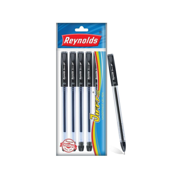 Reynolds Jiffy Gel Pen Set (5 Black Pens)- XUG1023