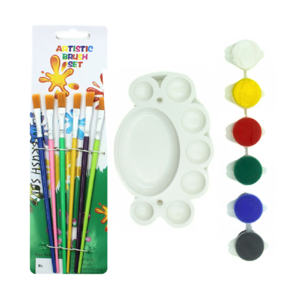 Colour & Paint Kit ( Color, Mixing Palette & Brushes)- BSX1005