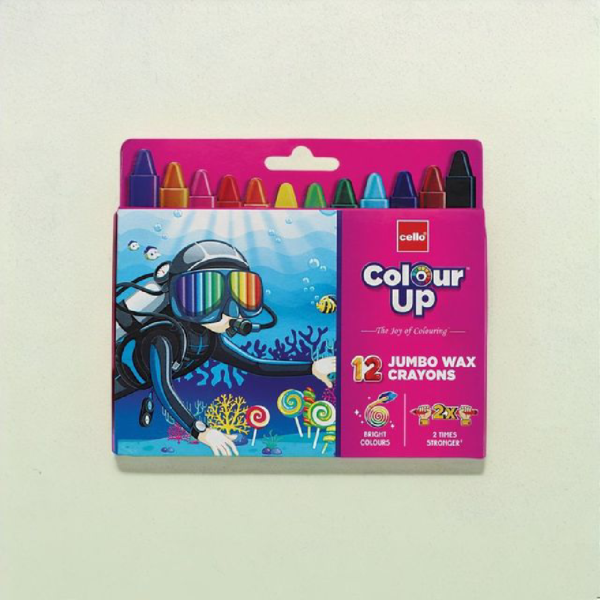 Cello ColourUp Wax Crayon Jumbo - 12 Shades- BSX1018