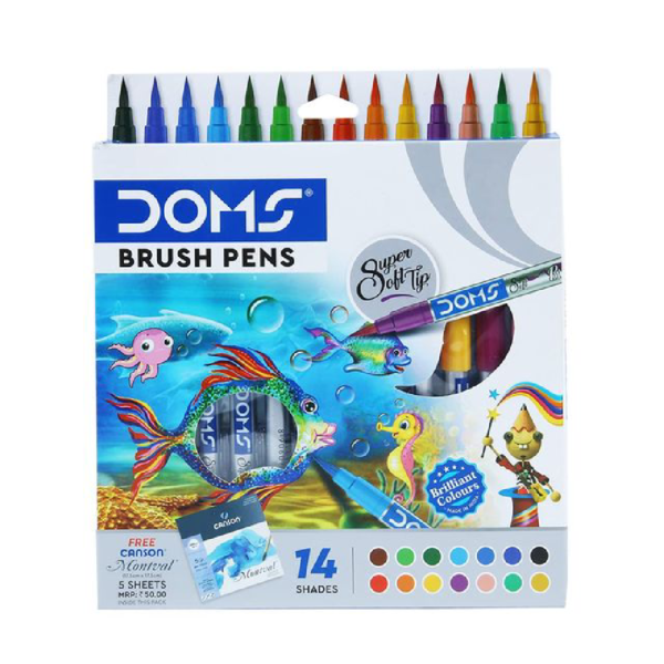 Doms Brush Pen 14 Shades- BSX1026