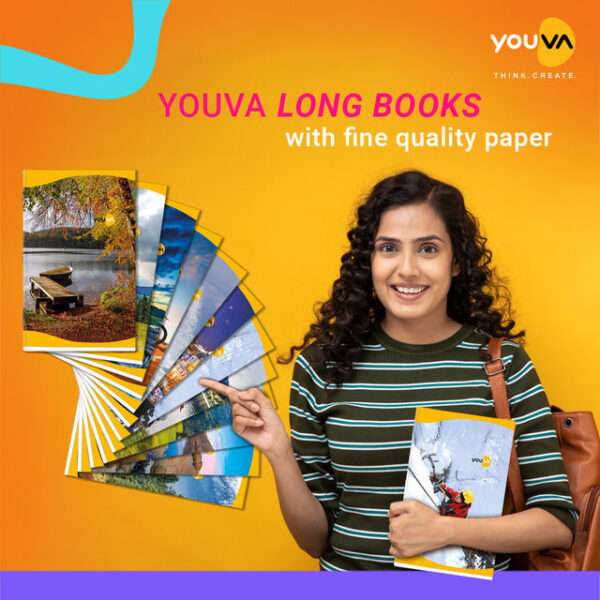 Navneet Youva Soft Bound Unruled 172 Pages Long Notebook 17x 27 cm- MXP1003 - Image 5
