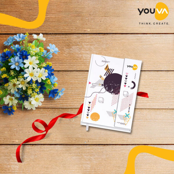 Navneet Youva Magnetic Single Line A5 Size Case Bound 192 Pages Notebook 14.8 x 21 cm - Assorted- MXP1005 - Image 4