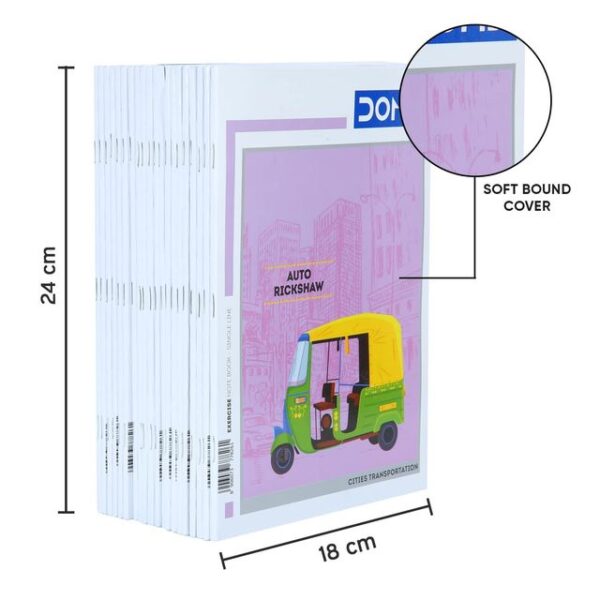 Doms Single Line (Cities Transportation Design) Note Book - (24 cm x 18 cm)- MXP1006 - Image 2