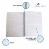 Spiral Notebook 5 Subject Single Line-220 Pages (Assorted Print)- MXP1007 - Image 2