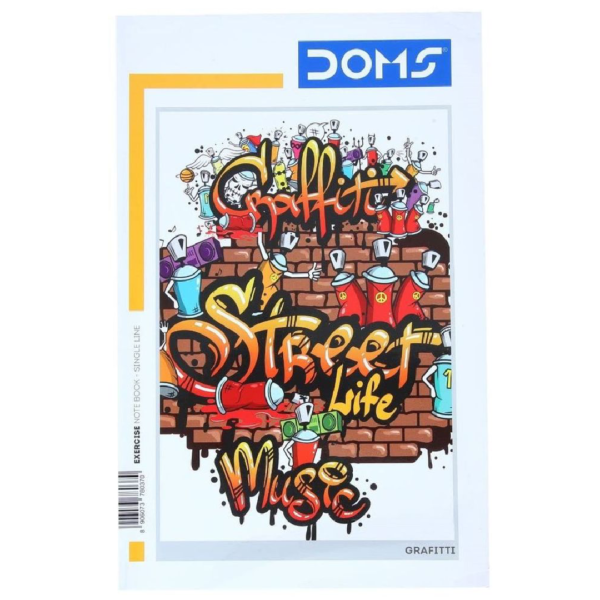 Doms Single Line (Grafiti Series) Note Book - 300 Pages- MXP1015