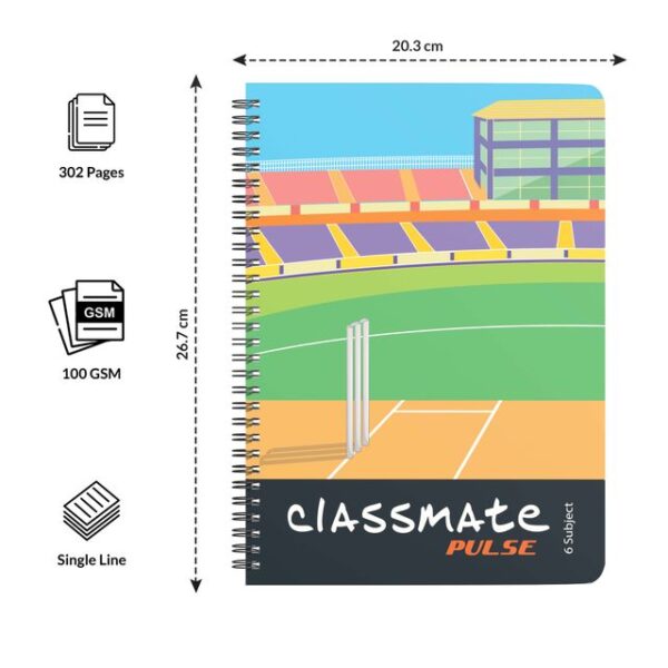 Classmate Single Line Spiral Notebook (267 x 203mm, Assorted Design)- MXP1018 - Image 2