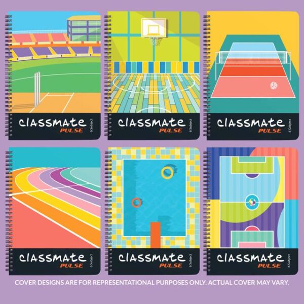 Classmate Single Line Spiral Notebook (267 x 203mm, Assorted Design)- MXP1018 - Image 4