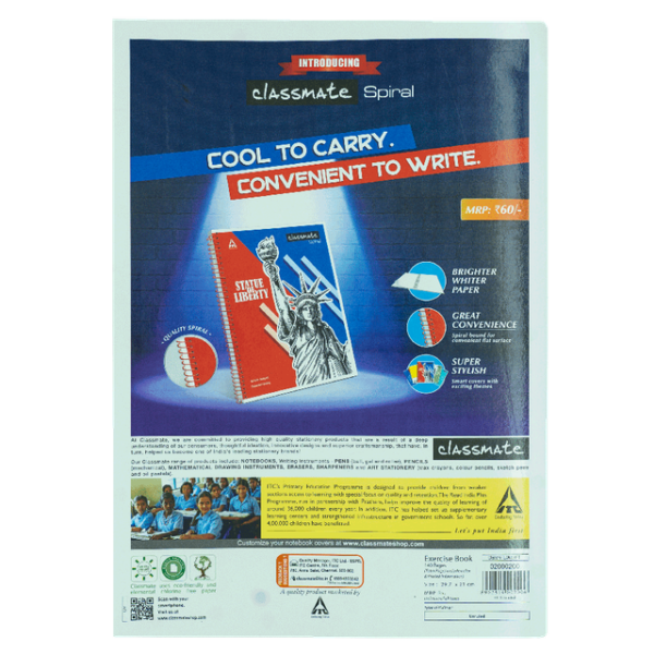 Classmate Longbook Unruled 297X210 140 Page- MXP1021 - Image 2
