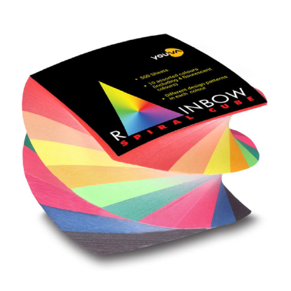 Navneet Youva Rainbow Spiral Cube Note Pad- MXP1034