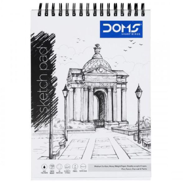 Doms Sketch Book Wiro A5 Paper - 72 Pages- MXP1038