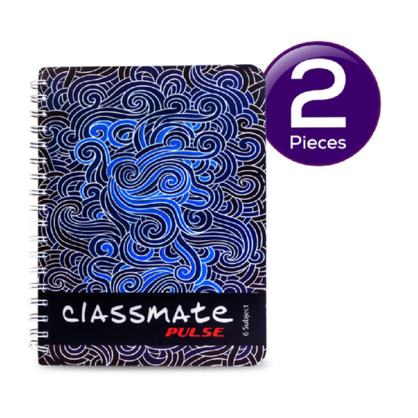 Classmate PULSE Notebook - 240 X 180 mm, 300 Pages, Unruled 1 pc X 2 Combo- MXP1045