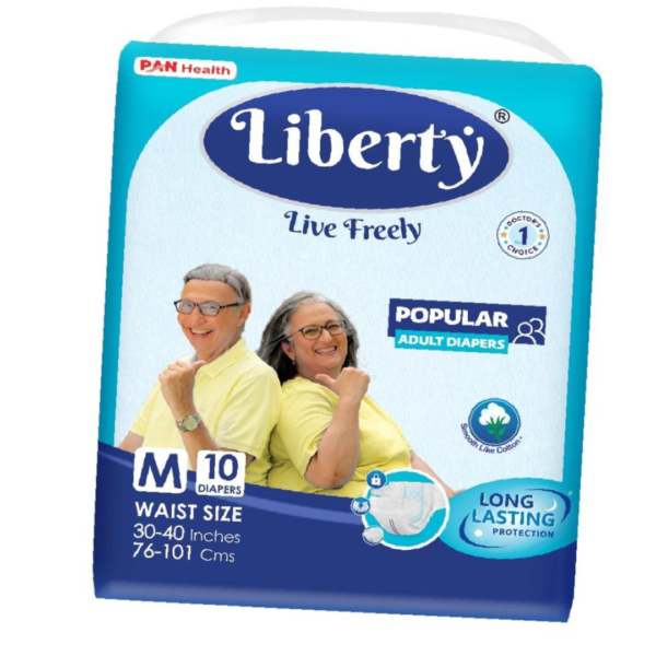 Liberty Popular Adult Diaper (Tape, M, 30-40 inches)- HYA1005