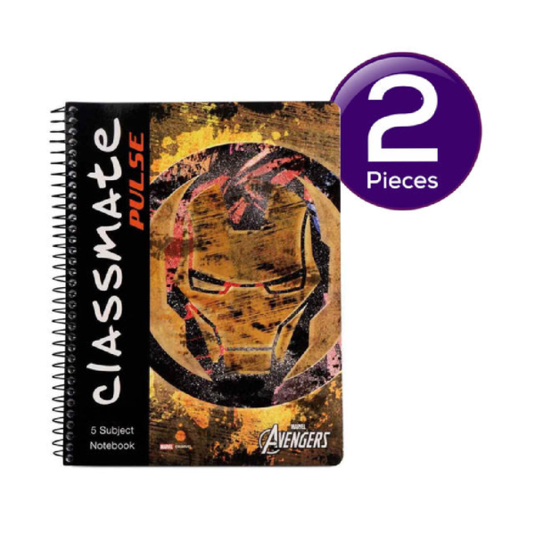 Classmate Single Line Spiral Notebook (267 x 203mm, Assorted Design) 1 pc X 2 Combo- MXP1048