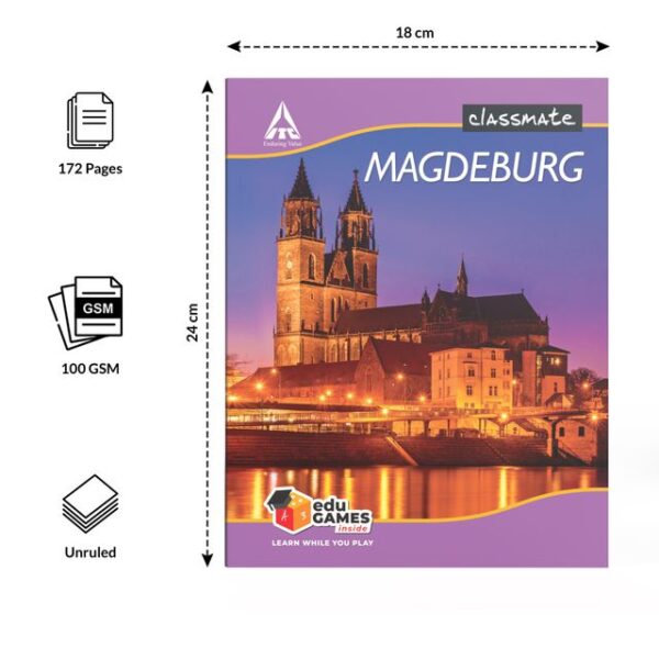 Classmate Notebook - 240 X 180 mm, 172 Pages, Unruled- MXP1049 - Image 2