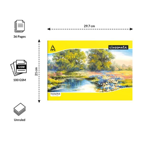 Classmate Drawing Book - 210 X 297 mm, Unruled- MXP1051 - Image 3