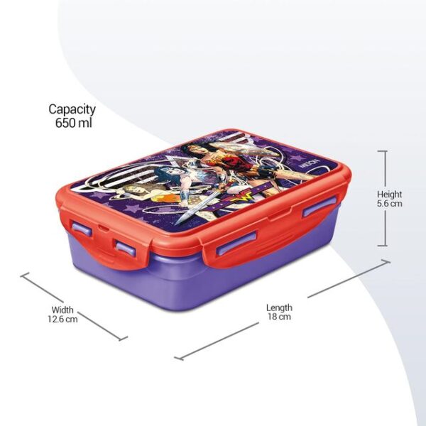 Milton Mini Fun Treat Super Hero Lunch Box (Purple/Brown, Pack Of 1)- BCS1005 - Image 4