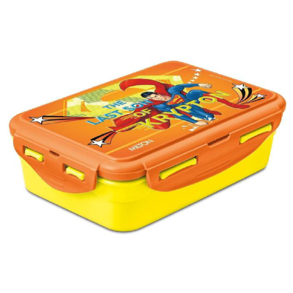 Milton Mini Fun Treat Super Hero Lunch Box (Blue/Orange, Pack Of 1)- BCS1009