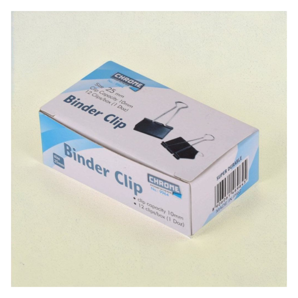 Chrome Black Binder Clip- JMZ1019