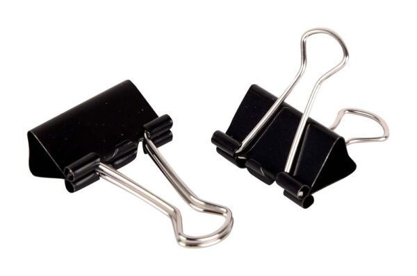 Chrome Black Binder Clip- JMZ1019 - Image 2