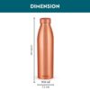 Borosil Pro Copper Water Bottle, 100% Copper, Leak-Proof, For Everyday Use, 950 Ml- BCS1020 - Image 2