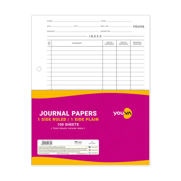 Youva Journal Papers - Smooth and Durable | White- JMZ1027