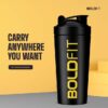 Boldfit Steel Gym Shaker Bottle For Protein Leakproof BPA Free 700 ml - Black- BCS1021 - Image 4