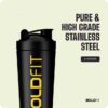 Boldfit Steel Gym Shaker Bottle For Protein Leakproof BPA Free 700 ml - Black- BCS1021 - Image 2