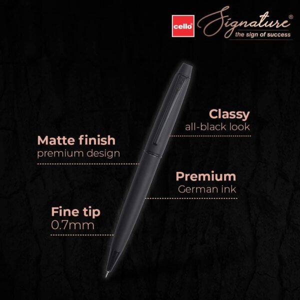 Cello Signature Carbon Ball Pen Blue 1 pc- XUG1031 - Image 3