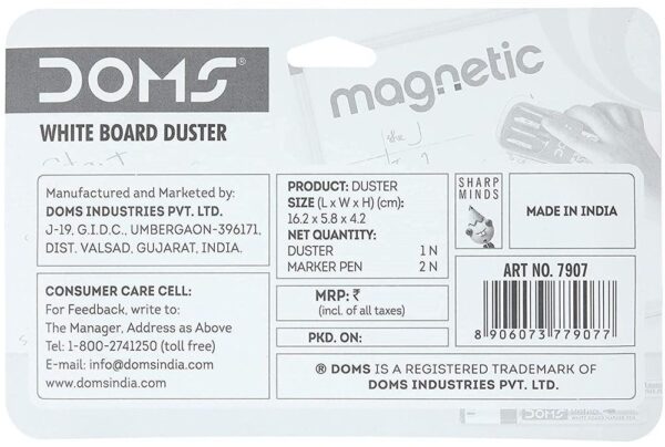 Doms Magnetic Whiteboard Duster With 2 Whiteboard Marker- JMZ1035 - Image 6
