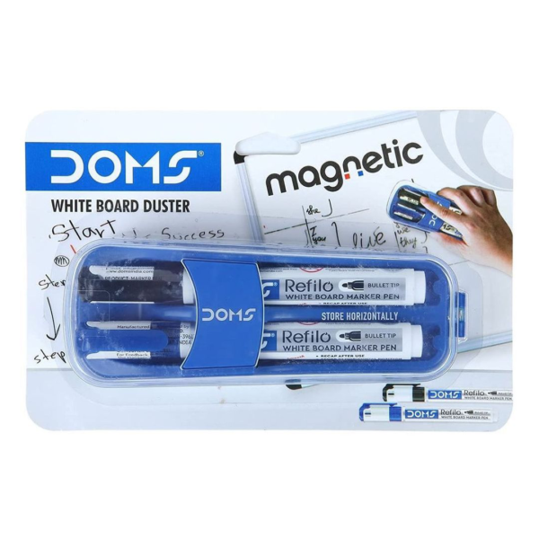 Doms Magnetic Whiteboard Duster With 2 Whiteboard Marker- JMZ1035