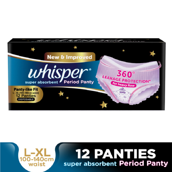 Whisper Super Absorbent Period Panty, L-Xl Panties- QEV1014