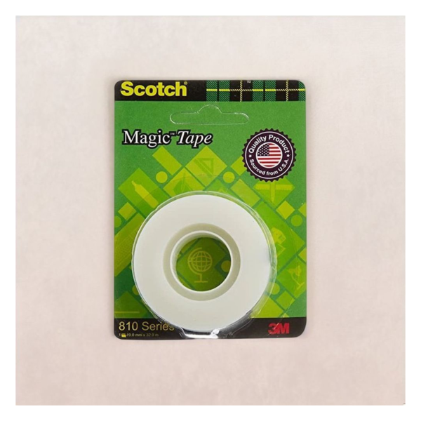 Scotch 810 Series Magic Tape - Paper White Tape | 19 mm x 25.4 m- PPR1015